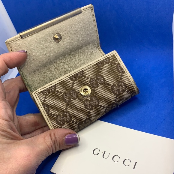 Gucci Vintage Beige and Brown key holder wallet - Picture 2 of 8